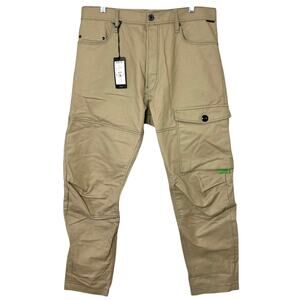 NWT G-Star RAW Men's Bearing 3D Cargo Relaxed Fit Pants Tan Size 33